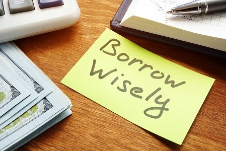 Borrow,Wisely,Sign,And,Money.,Choose,Loan,Concept.